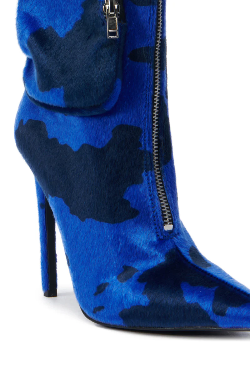 AZALEA WANG HARDEN BLUE STILETTO BOOTIE - Image 8