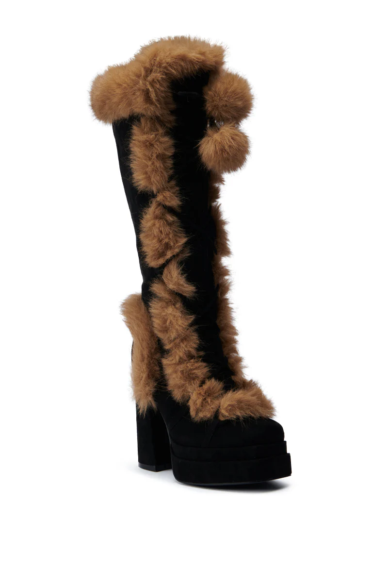AZALEA WANG HARIBO BLACK SUEDE BOOT - Image 5