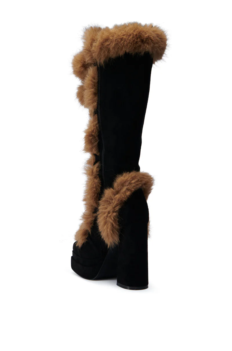 AZALEA WANG HARIBO BLACK SUEDE BOOT - Image 6