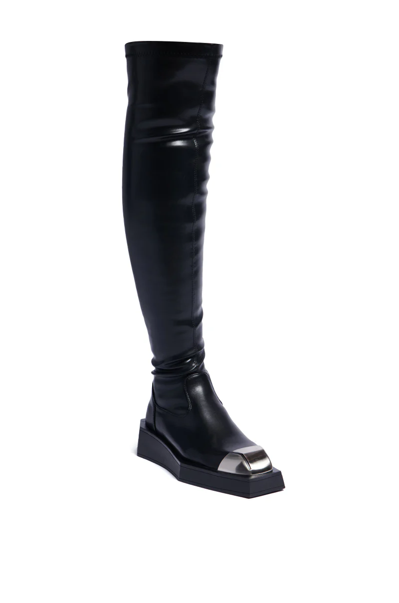 AZALEA WANG HARUKO BLACK BOOT - Image 4