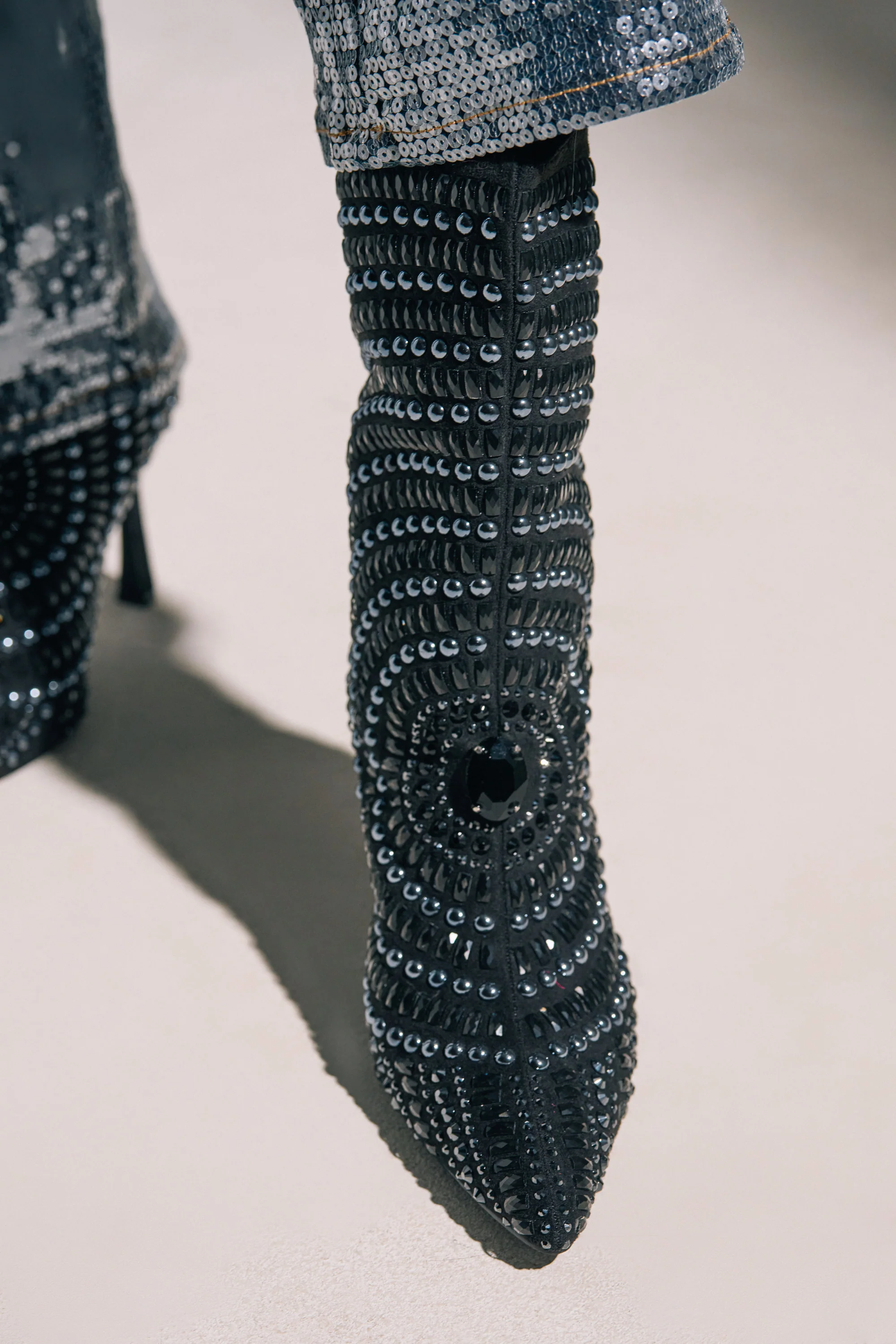AZALEA WANG HILLEL PEWTER RHINESTONE BOOTIE - Image 2
