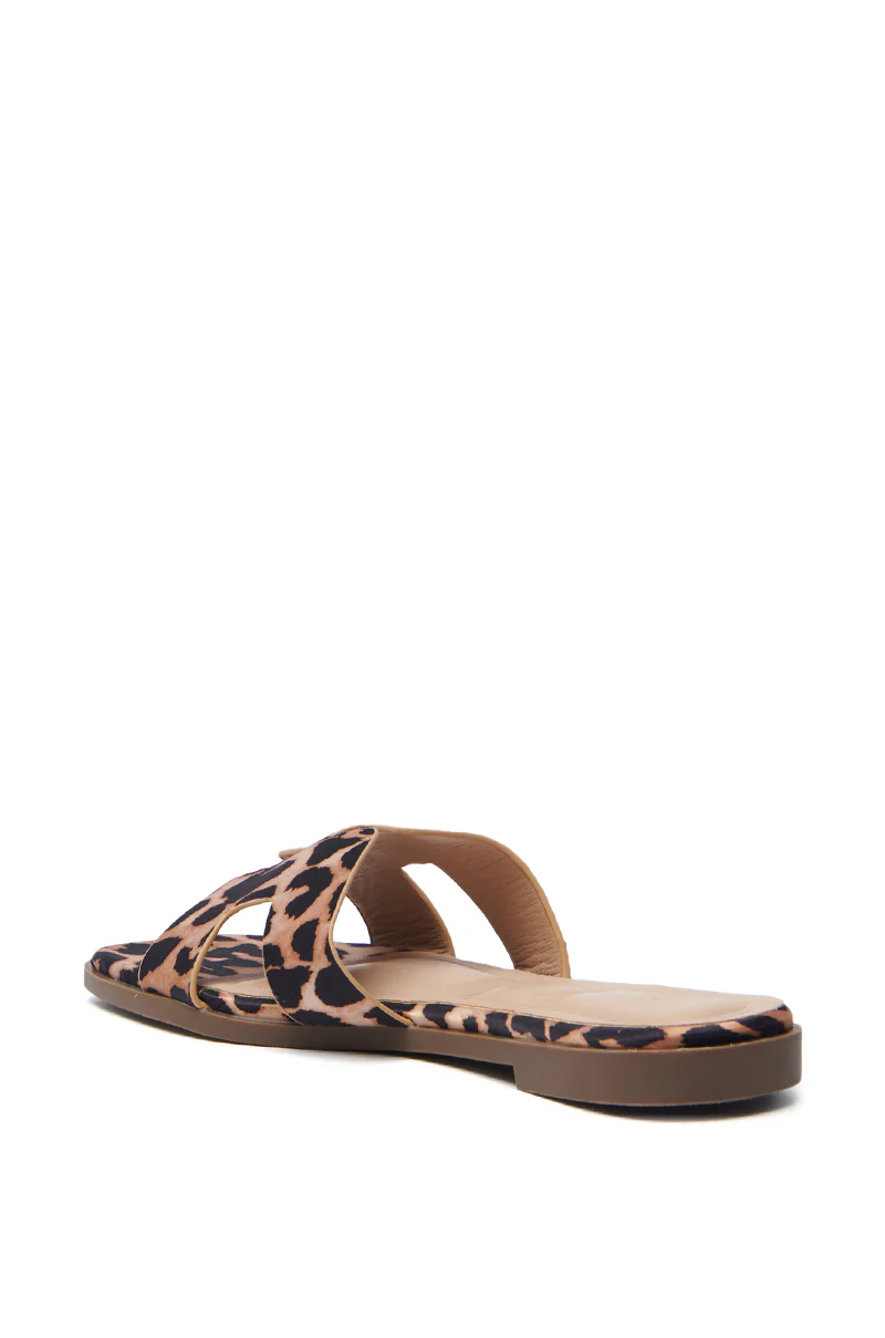 AKIRA HOWDY FAUX SUEDE LEOPARD SLIP ON SANDAL - Image 6
