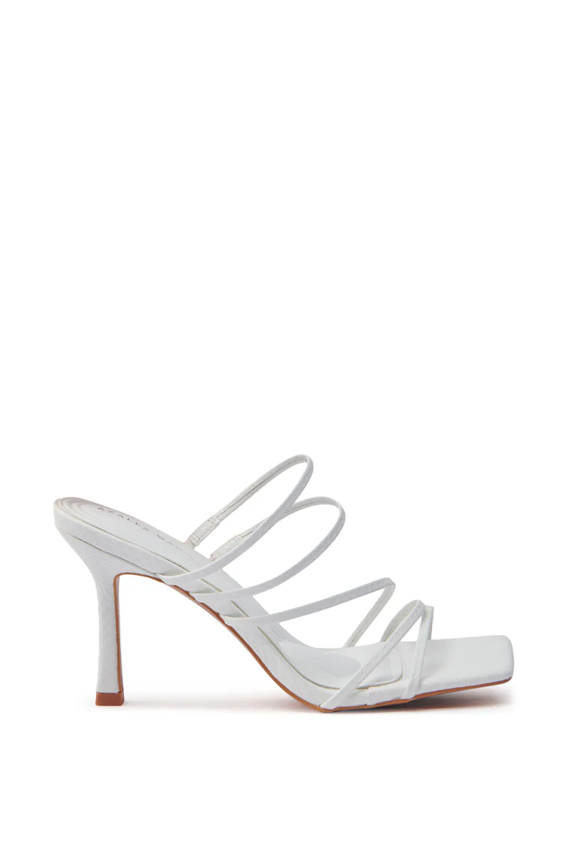 AZALEA WANG HUGHIE WHITE SNAKE SANDAL - Image 3