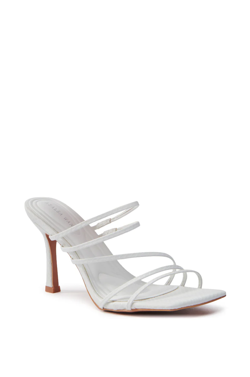 AZALEA WANG HUGHIE WHITE SNAKE SANDAL - Image 4