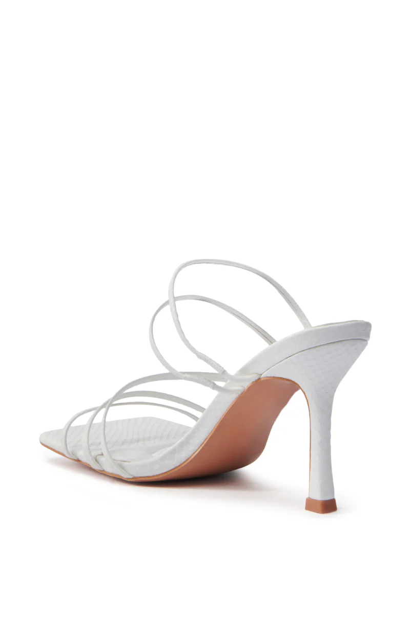 AZALEA WANG HUGHIE WHITE SNAKE SANDAL - Image 5