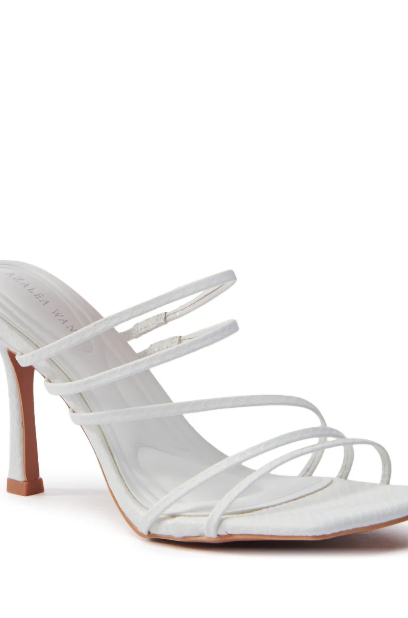 AZALEA WANG HUGHIE WHITE SNAKE SANDAL - Image 6