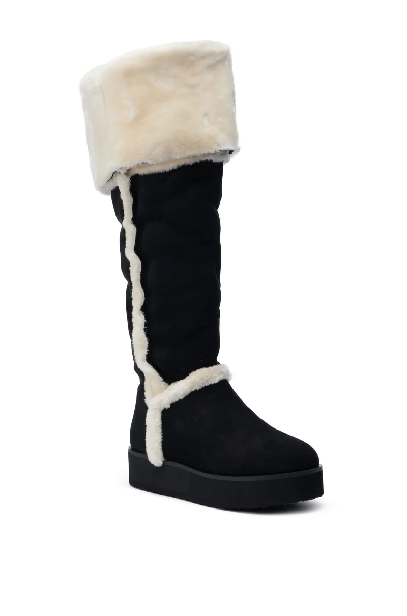AZALEA WANG ICELANDER BLACK FUR BOOT - Image 5