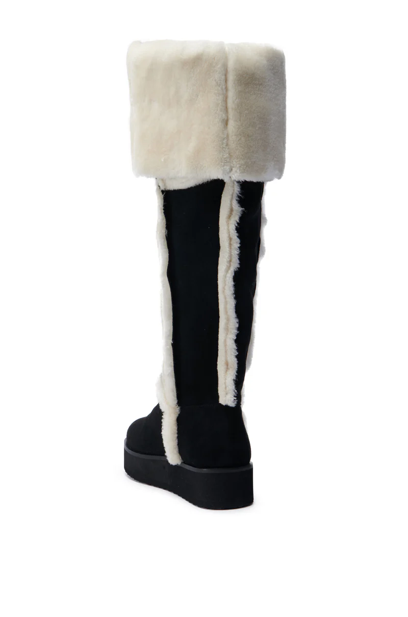 AZALEA WANG ICELANDER BLACK FUR BOOT - Image 6