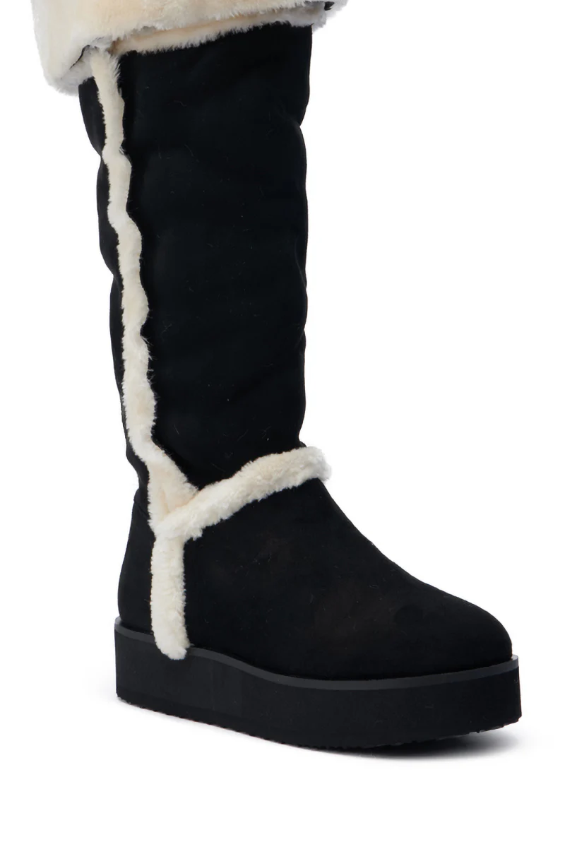 AZALEA WANG ICELANDER BLACK FUR BOOT - Image 7