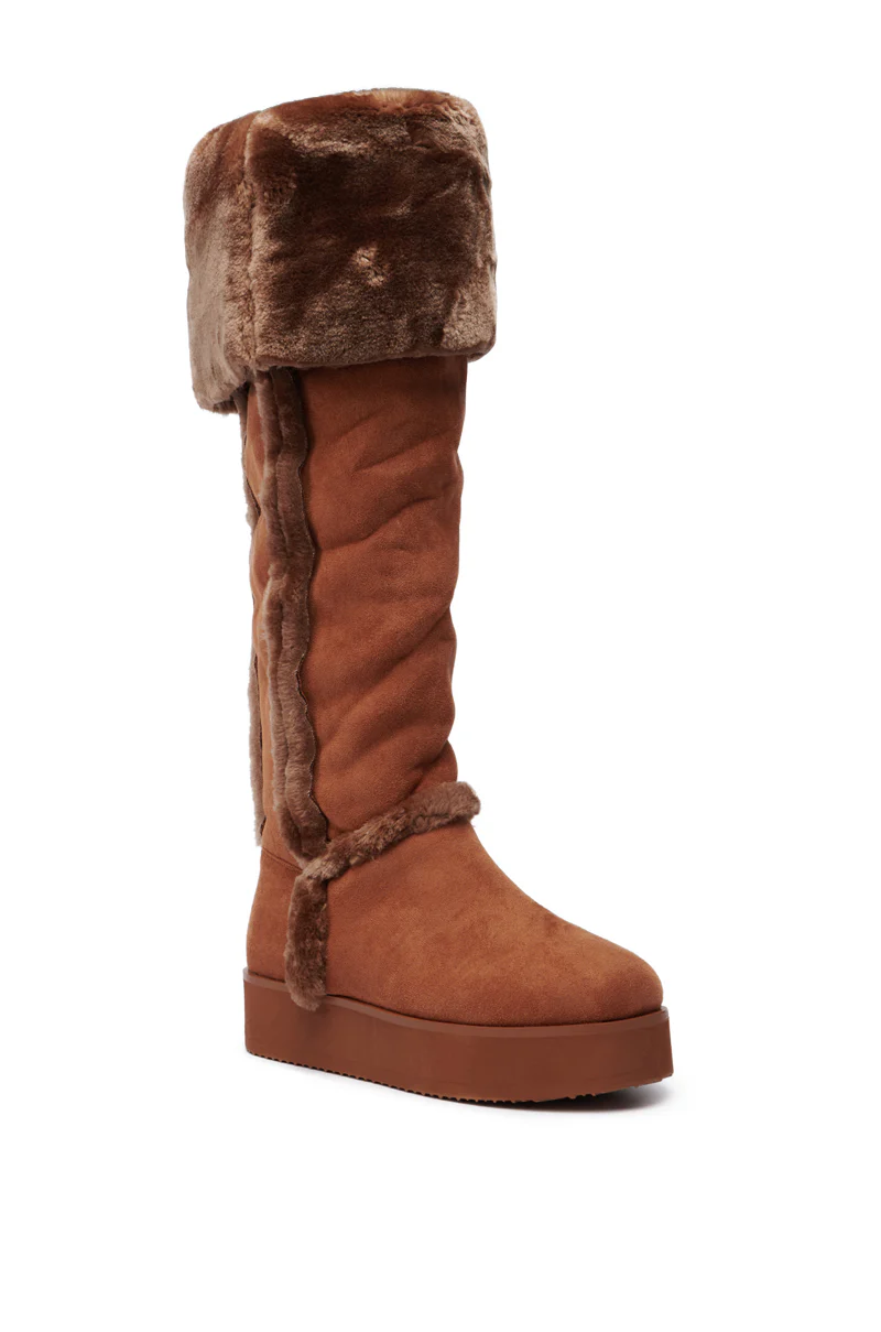 AZALEA WANG ICELANDER BROWN FUR BOOT - Image 6