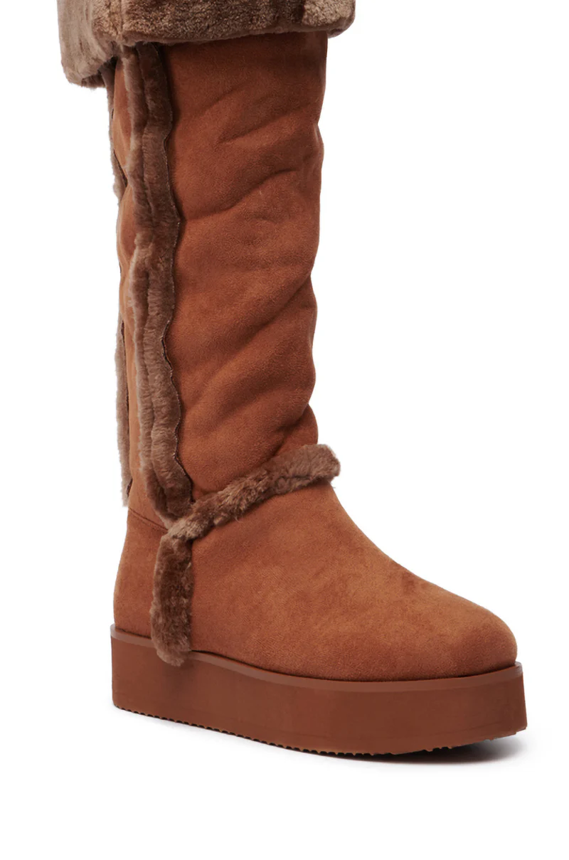 AZALEA WANG ICELANDER BROWN FUR BOOT - Image 8