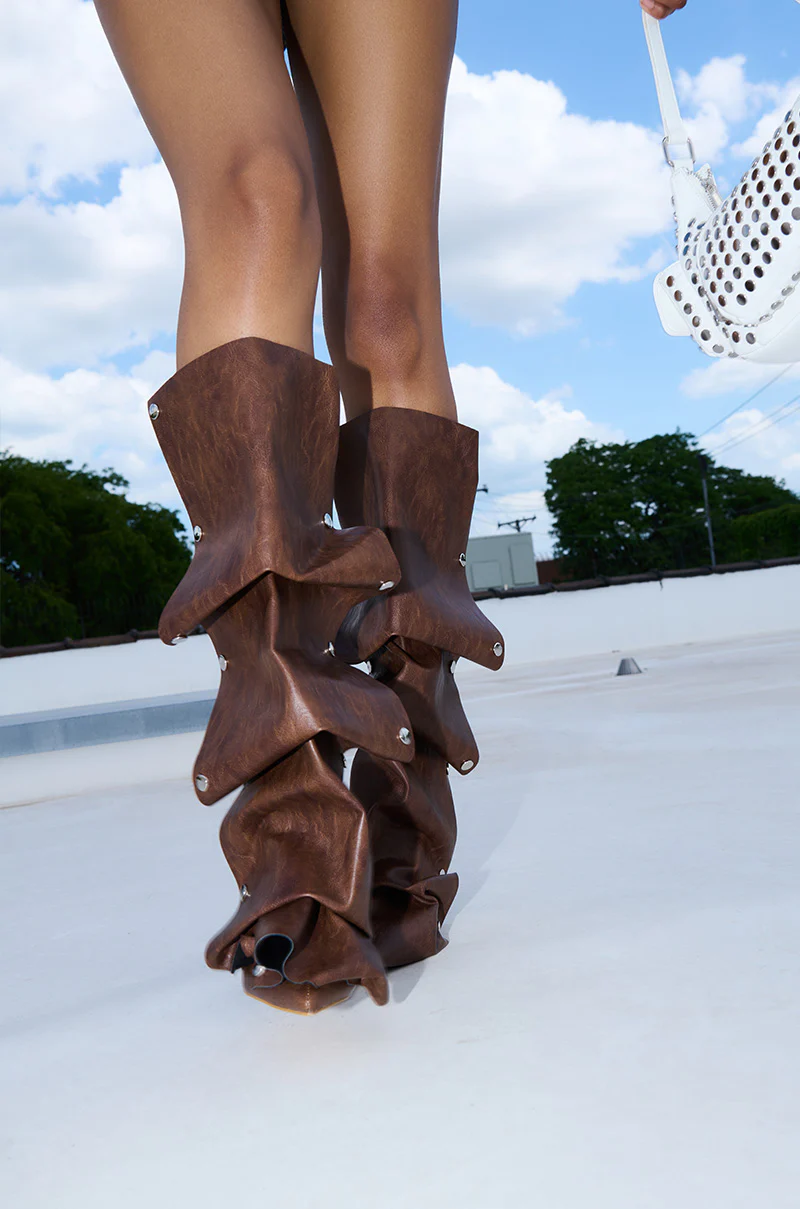 AZALEA WANG IMOGINE BROWN BOOT - Image 3