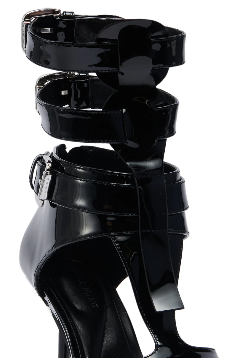 AZALEA WANG ITHYKA BLACK PATENT STILETTO PUMP - Image 10