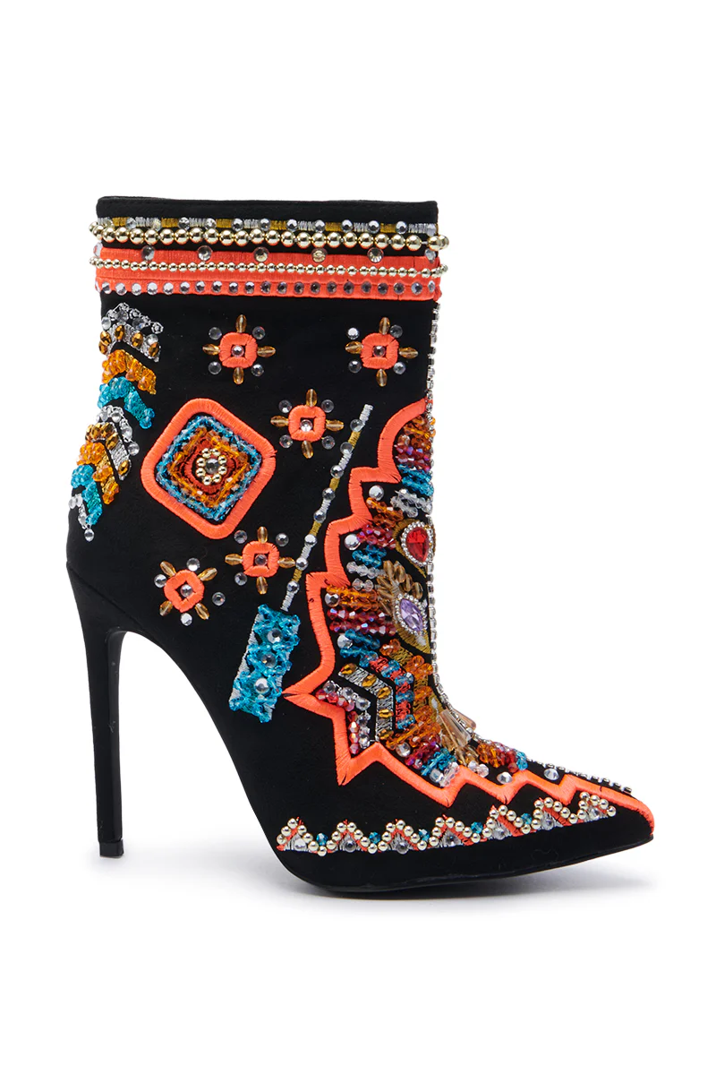 AZALEA WANG ITSY BITSY MULTI EMBELLISHED BOOTIE - Image 4