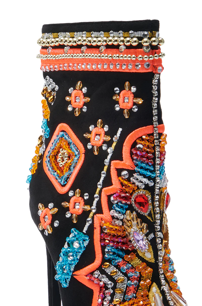 AZALEA WANG ITSY BITSY MULTI EMBELLISHED BOOTIE - Image 7