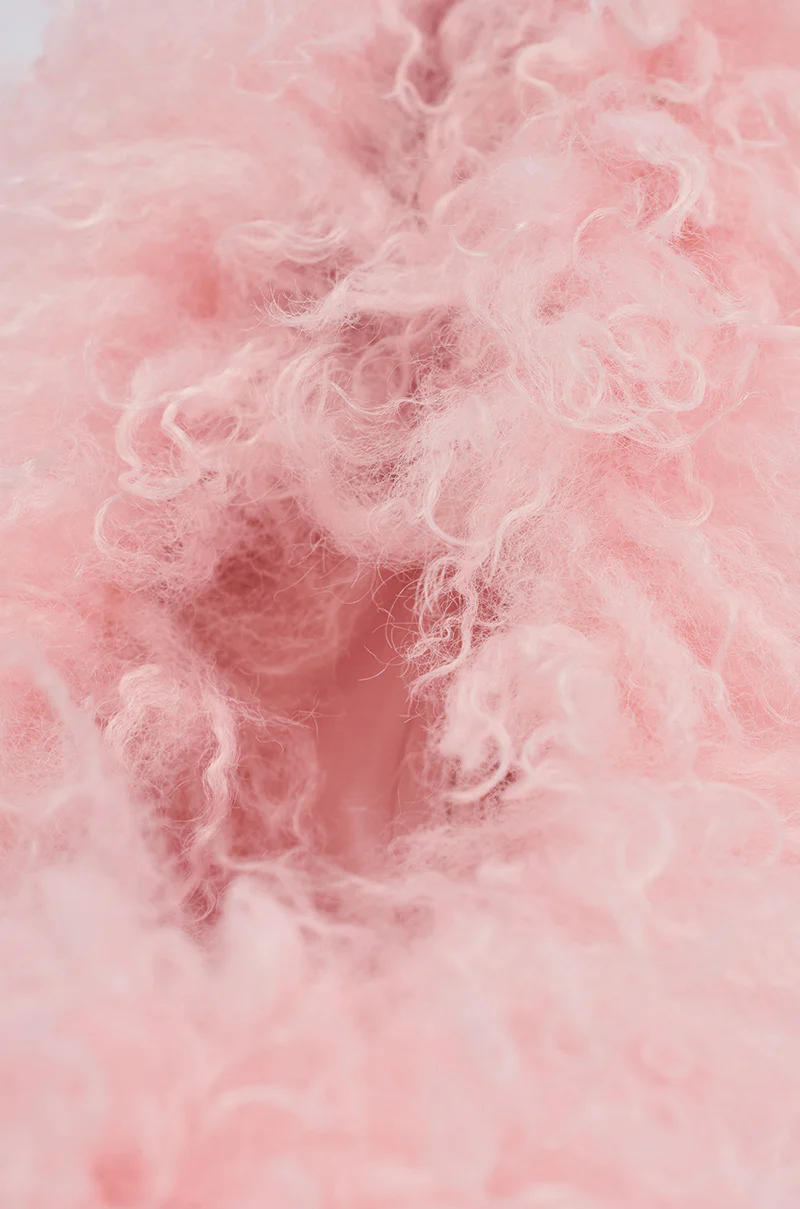 AZALEA WANG JAMEEKA PINK FUR STILETTO PUMP - Image 9
