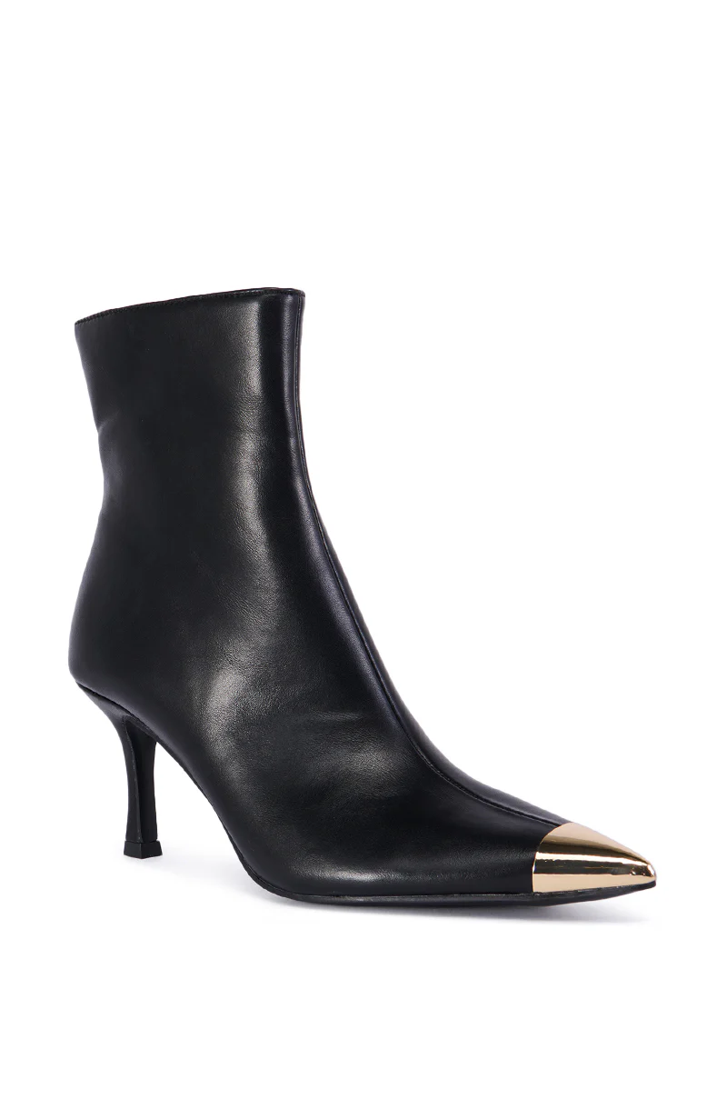 AZALEA WANG JAMESINA BLACK METAL TOE BOOTIE - Image 6