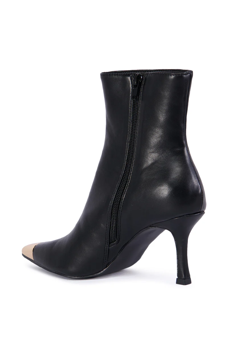 AZALEA WANG JAMESINA BLACK METAL TOE BOOTIE - Image 7