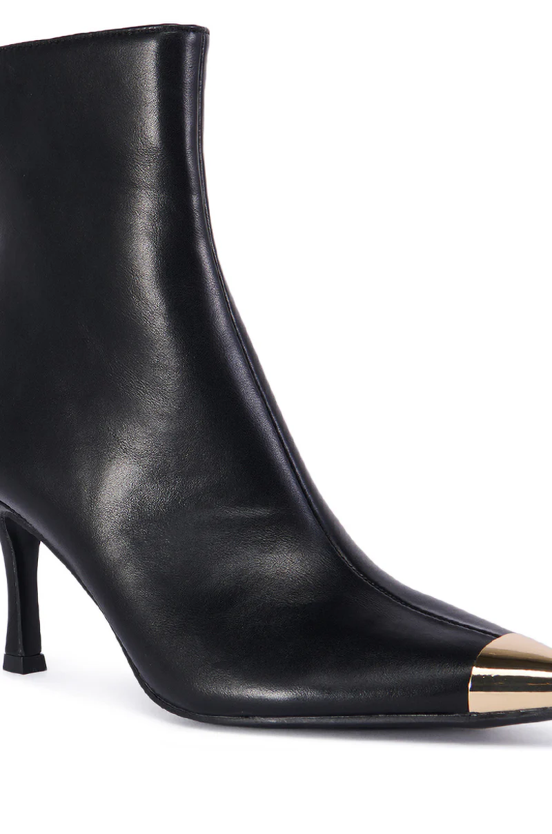 AZALEA WANG JAMESINA BLACK METAL TOE BOOTIE - Image 8