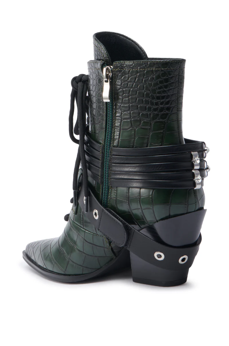 AZALEA WANG JAVELIN GREEN WESTERN BOOTIE - Image 6
