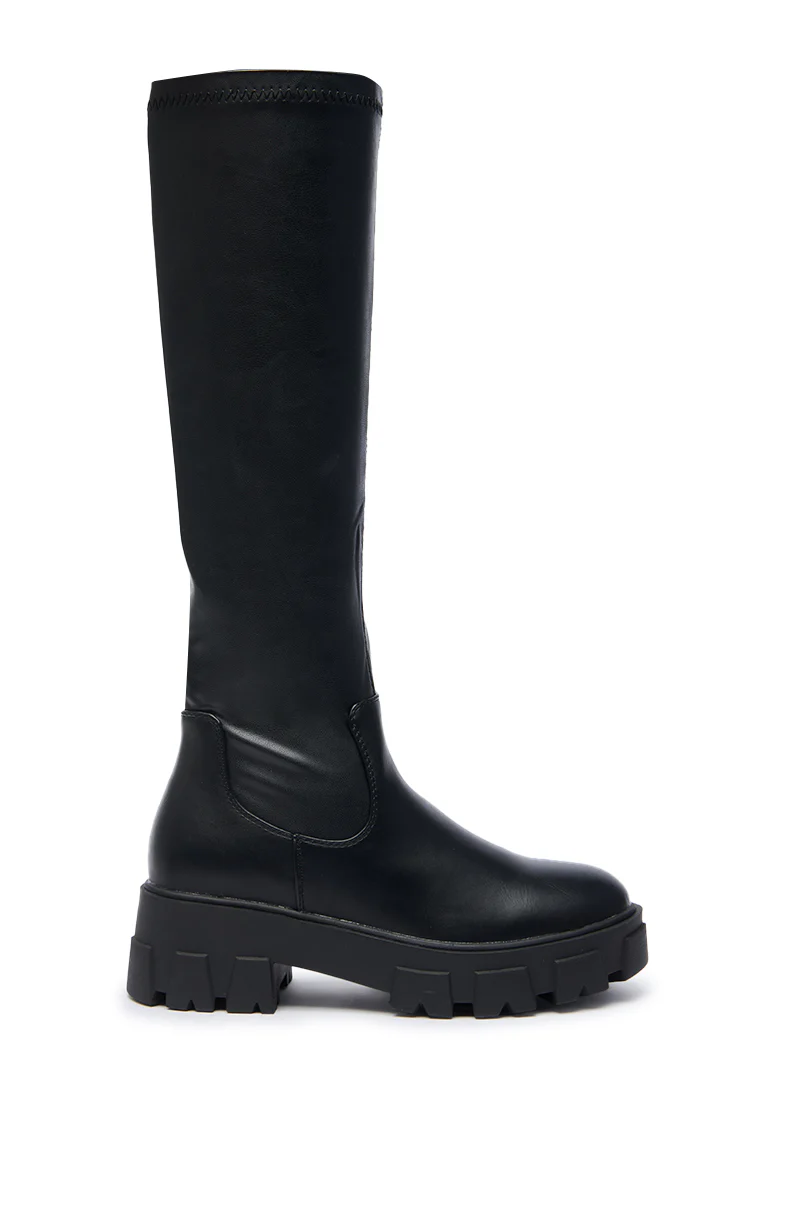 AZALEA WANG JAYE KNEE HIGH BOOT IN BLACK - Image 3