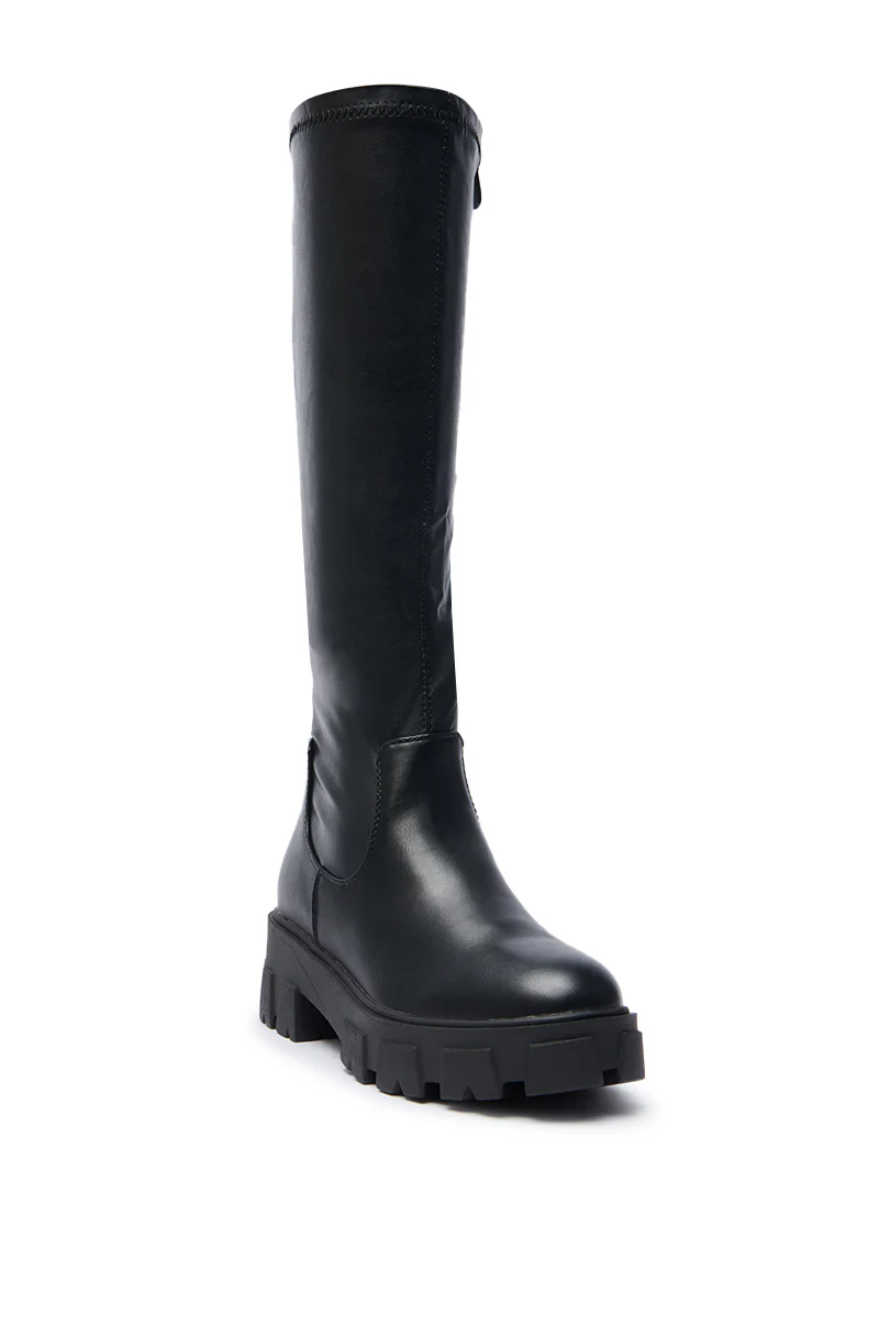 AZALEA WANG JAYE KNEE HIGH BOOT IN BLACK - Image 4