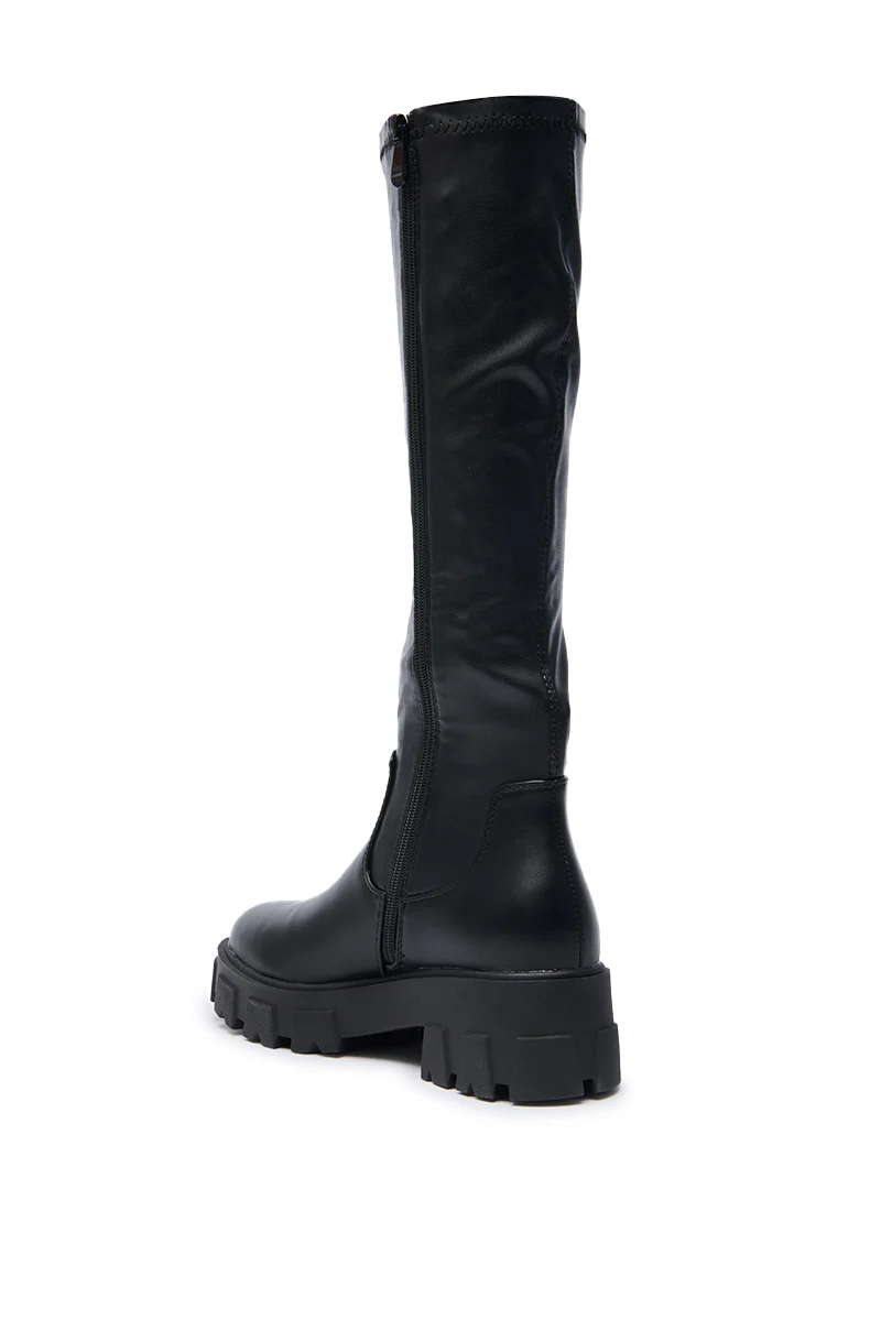 AZALEA WANG JAYE KNEE HIGH BOOT IN BLACK - Image 5