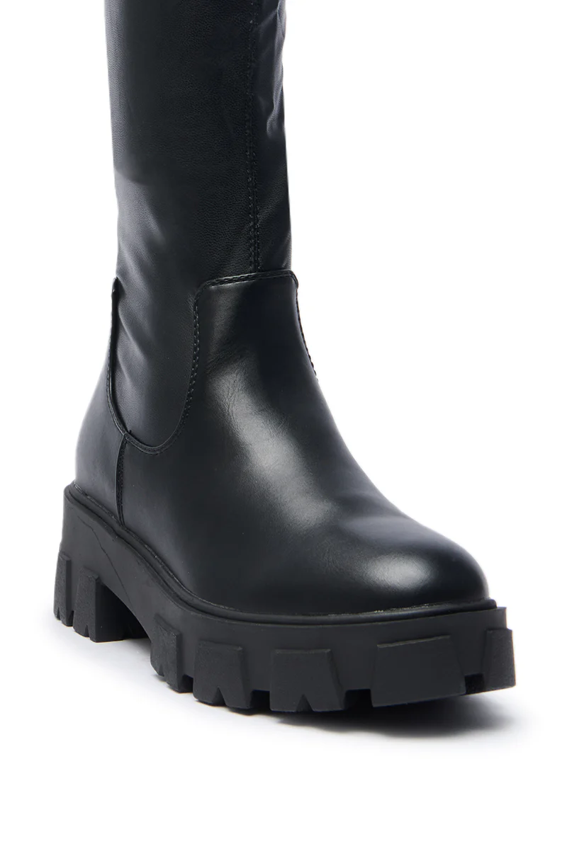 AZALEA WANG JAYE KNEE HIGH BOOT IN BLACK - Image 6