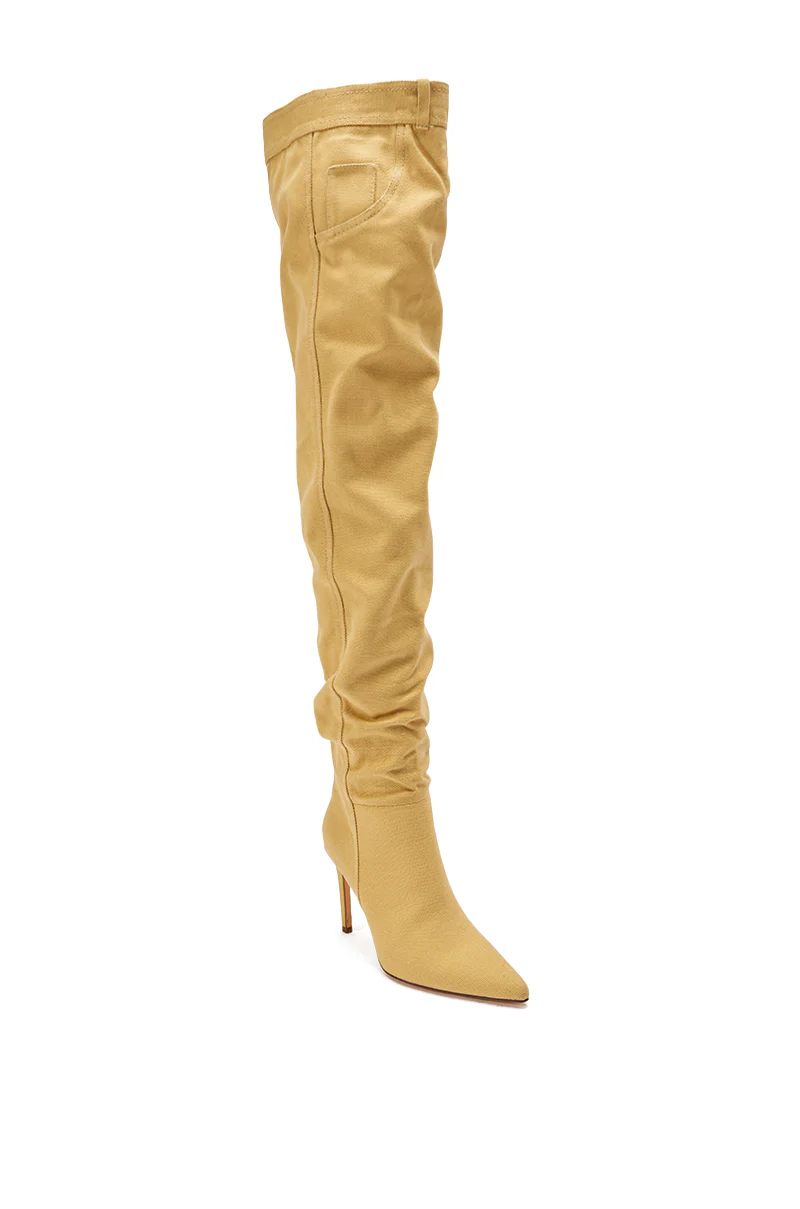 AZALEA WANG JEANNI TAN PANT DETAIL OVER THE KNEE BOOT - Image 5