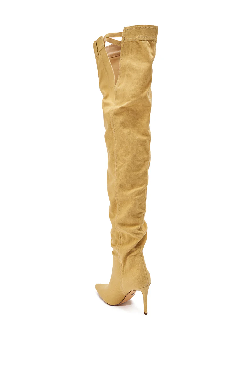 AZALEA WANG JEANNI TAN PANT DETAIL OVER THE KNEE BOOT - Image 6