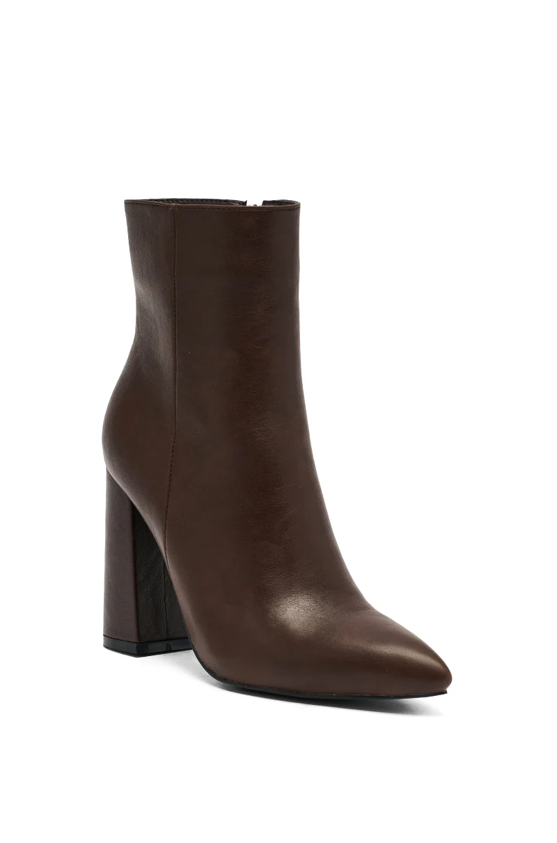 AZALEA WANG JESSABELL BROWN POINTED TOE BOOTIE - Image 5