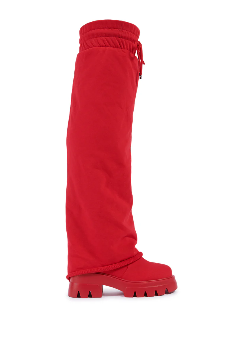 AZALEA WANG JETSETTER RED BOOT - Image 4