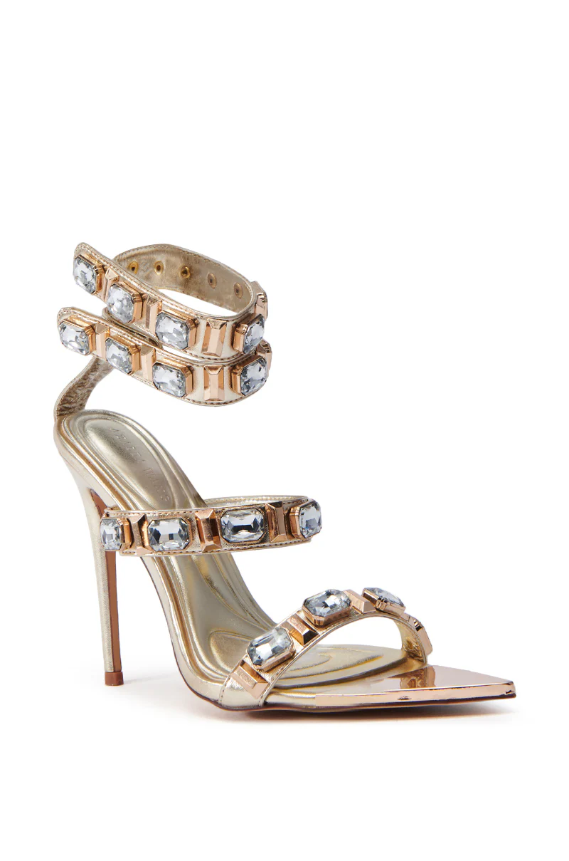 AZALEA WANG JORAH GOLD EMBELLISHED SANDAL - Image 6