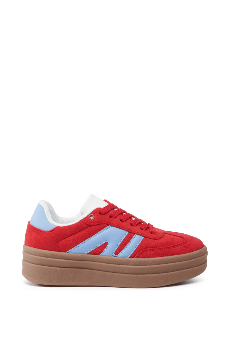 AZALEA WANG JUMBALAYA RED PLATFORM SNEAKER - Image 4