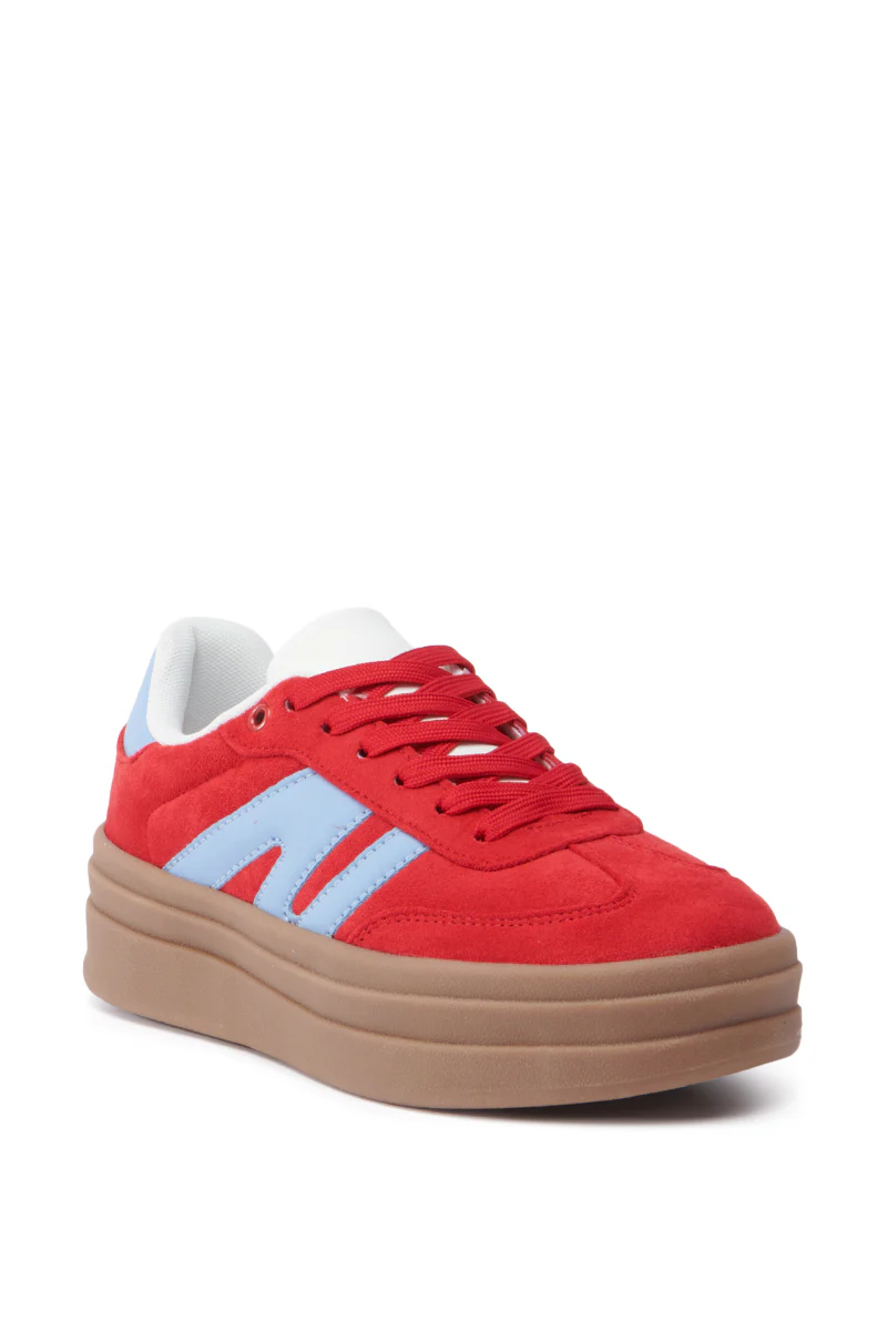 AZALEA WANG JUMBALAYA RED PLATFORM SNEAKER - Image 5