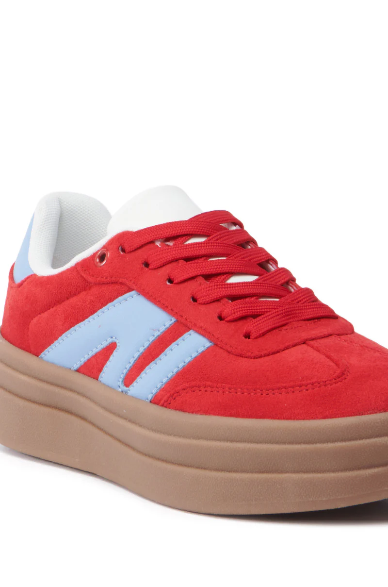 AZALEA WANG JUMBALAYA RED PLATFORM SNEAKER - Image 7