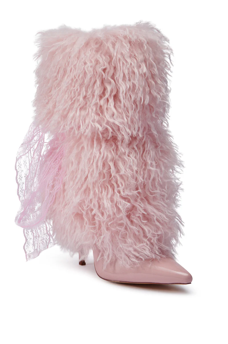AZALEA WANG JUNIPER PINK FUR BOOTIE - Image 5