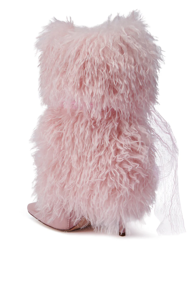 AZALEA WANG JUNIPER PINK FUR BOOTIE - Image 6