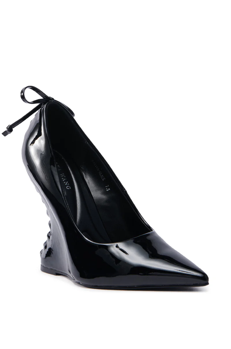 AZALEA WANG KABIRA BLACK WEDGE PUMP - Image 6