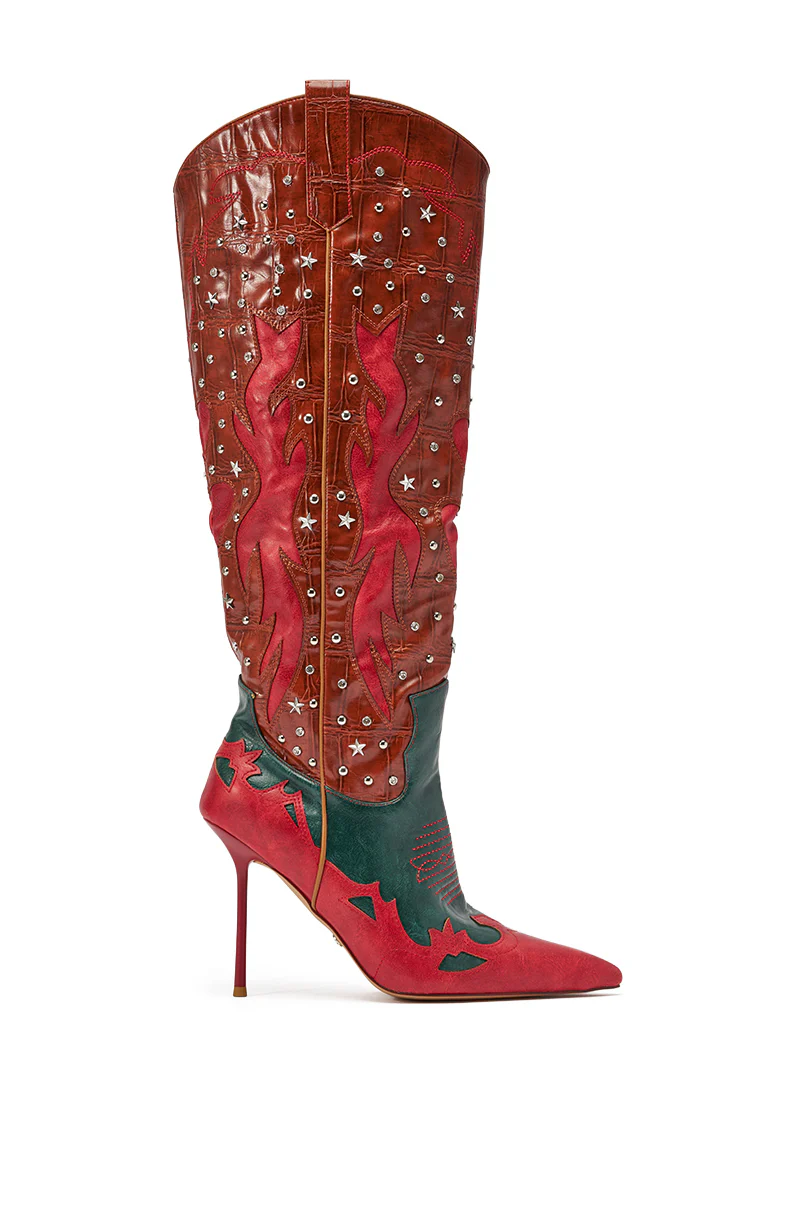 AZALEA WANG KALPANAS MULTI WESTERN STILETTO BOOT - Image 4