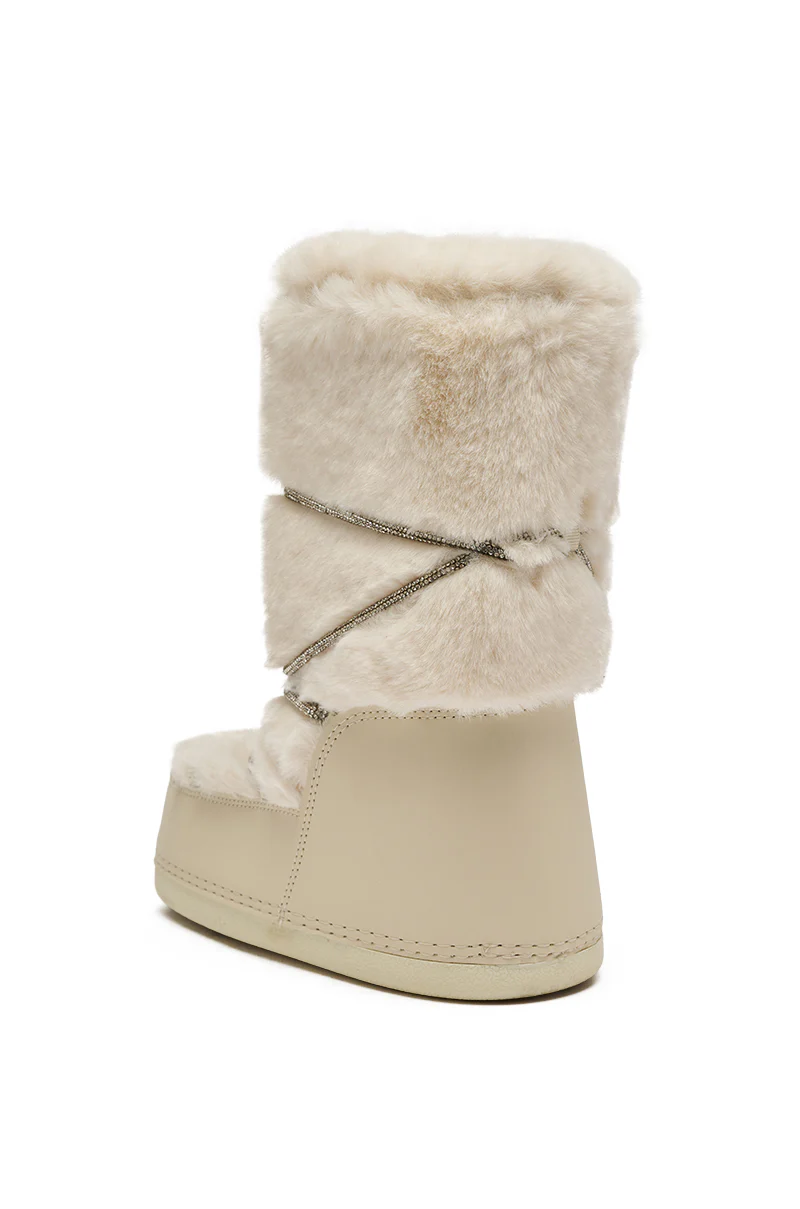 AZALEA WANG KARMELA CREAM FUR MOON BOOT - Image 6
