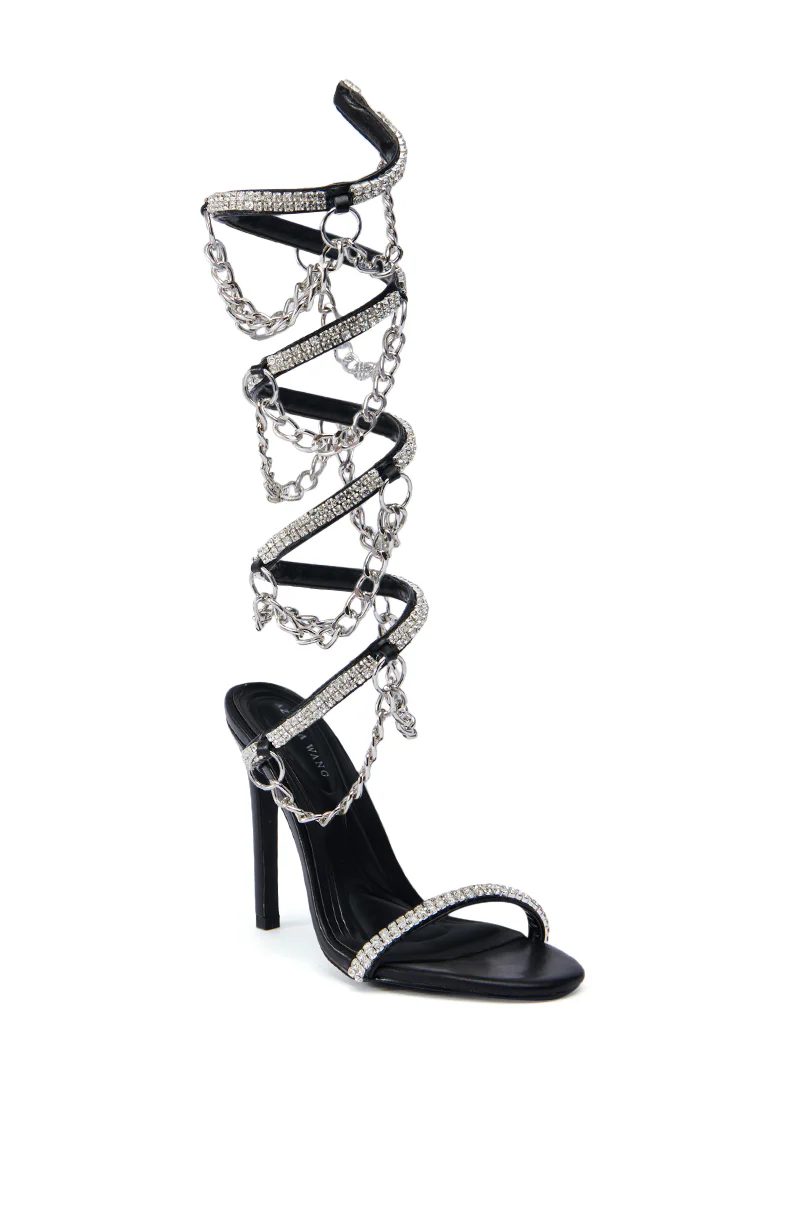 AZALEA WANG KAZUMA BLACK STILETTO SANDAL - Image 4