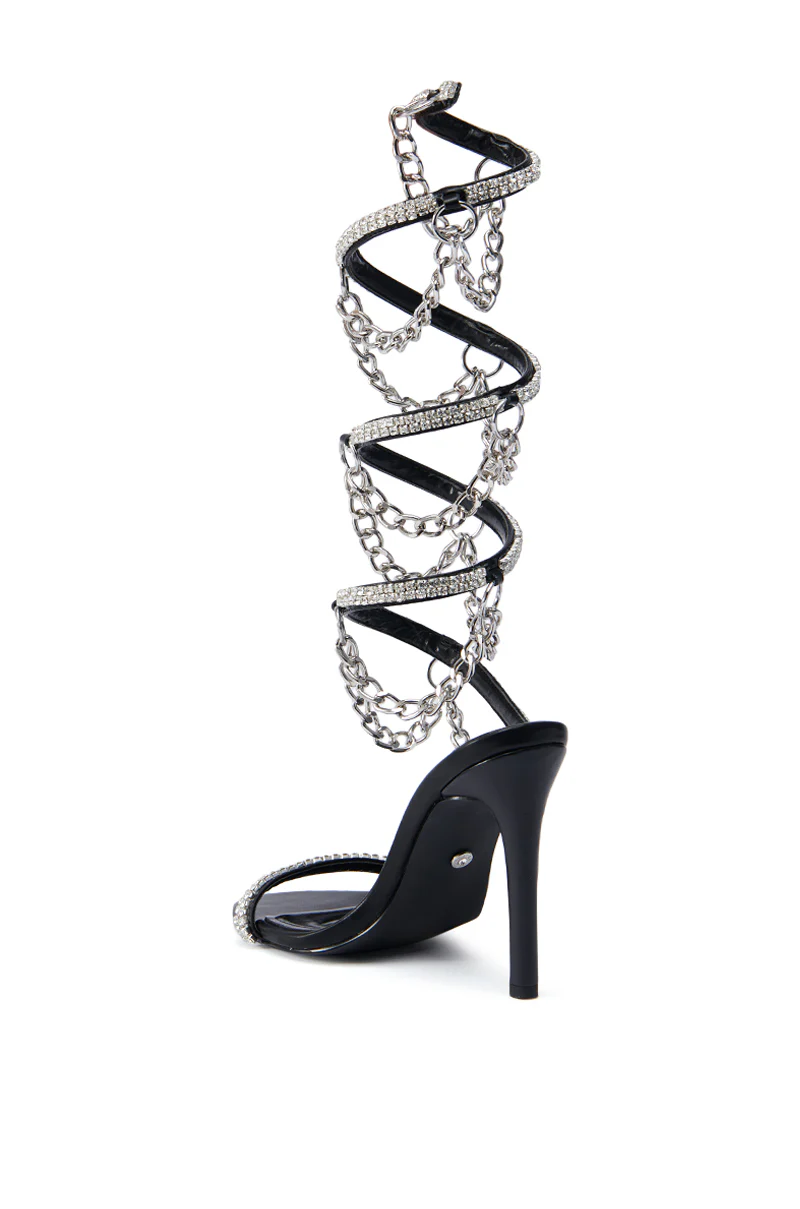 AZALEA WANG KAZUMA BLACK STILETTO SANDAL - Image 5