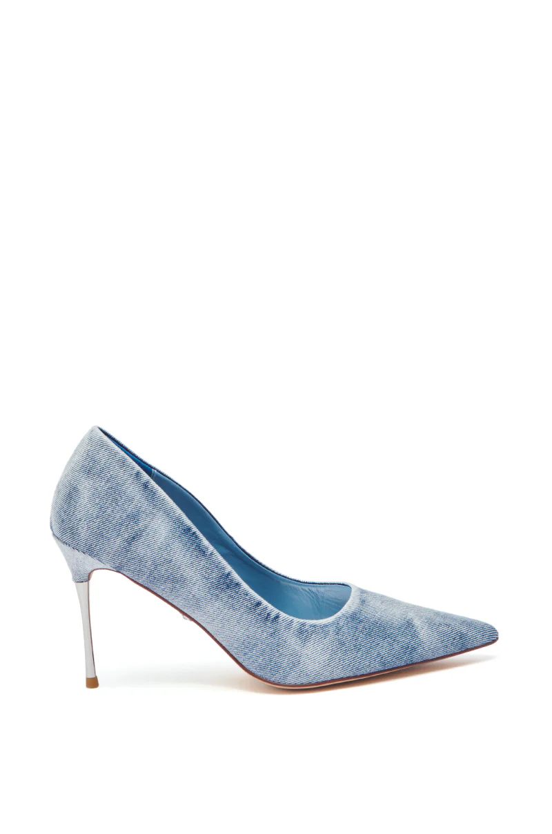 AZALEA WANG KEATON DENIM STILETTO PUMP - Image 5