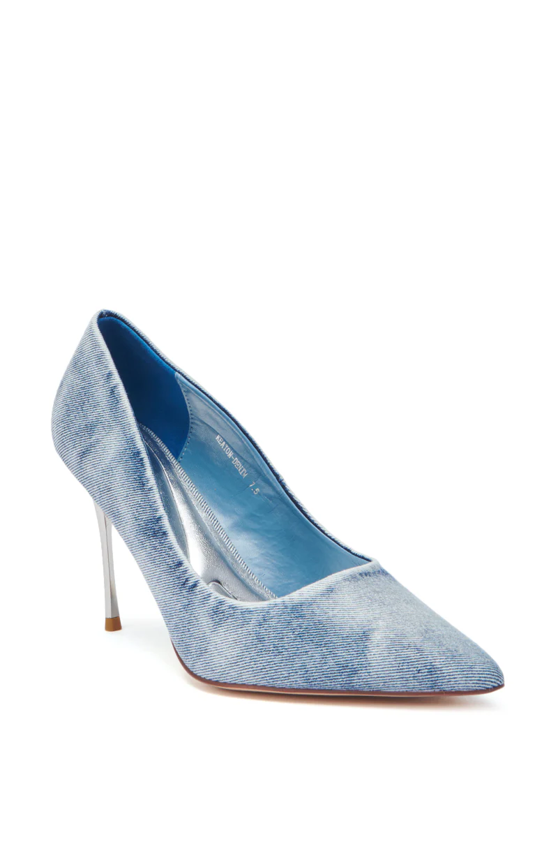 AZALEA WANG KEATON DENIM STILETTO PUMP - Image 6
