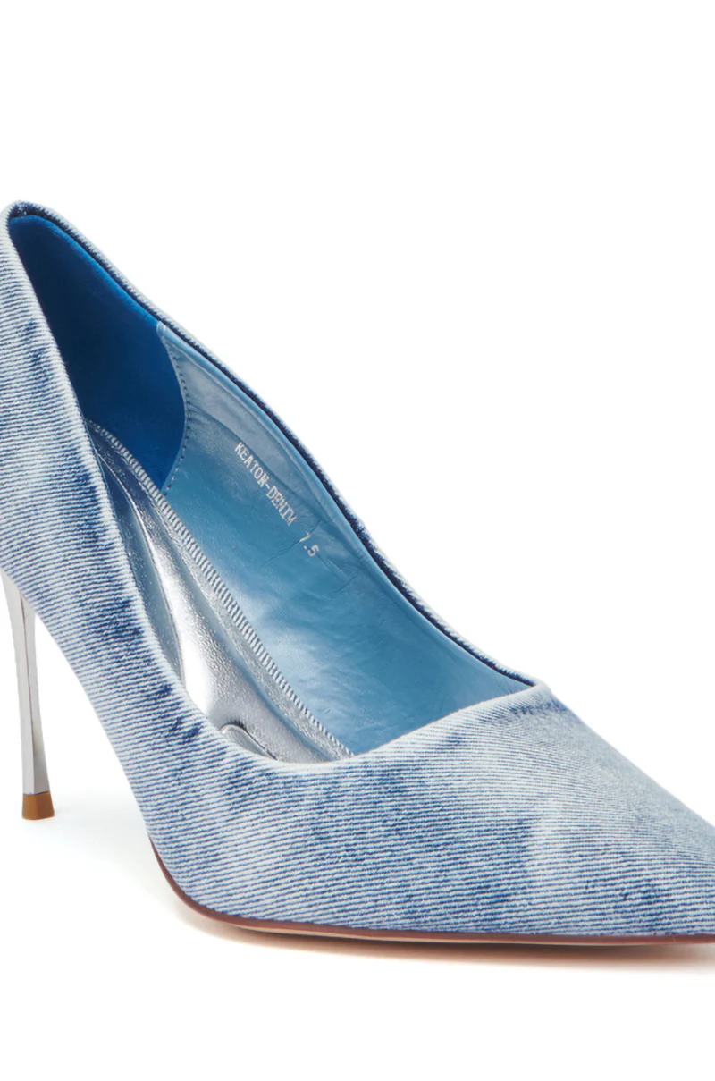 AZALEA WANG KEATON DENIM STILETTO PUMP - Image 8