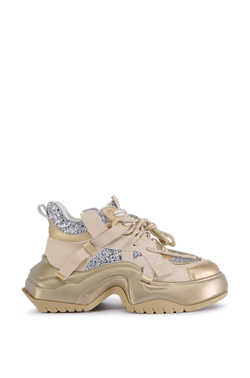 AZALEA WANG KIKO GOLD SNEAKER - Image 3