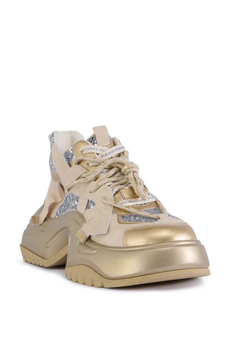 AZALEA WANG KIKO GOLD SNEAKER - Image 4