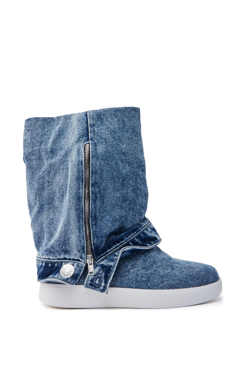AZALEA WANG KIMIKA DENIM BOOTIE - Image 2