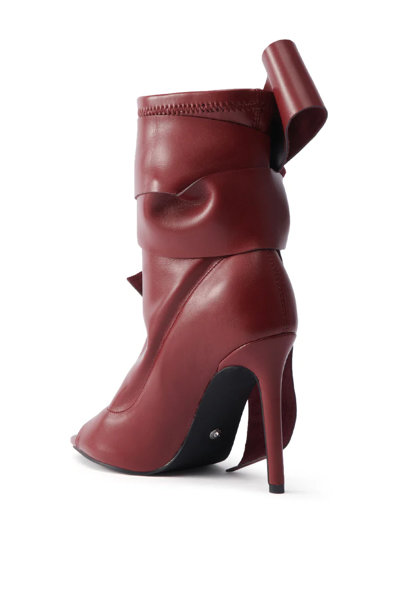 AZALEA WANG KLARICE BURGUNDY STILETTO BOOTIE - Image 6